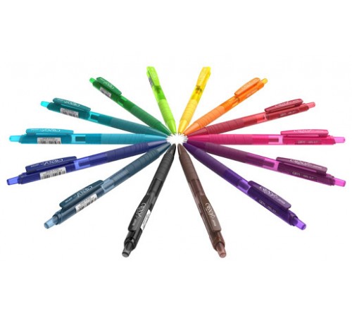 پک ۱۲ رنگی خودکار روان نویس فشاری ژله ای کرند
